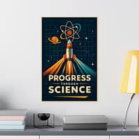 2604759548065305520_2048.jpeg Progress Through Science – LUNE Original – Atomic Age Poster Print