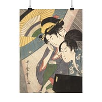 2682614177796327961_2048.jpeg Geisha and Attendant on a Rainy Night – Kitagawa Utamaro (c. 1797) – Japanese Woodblock Poster Print