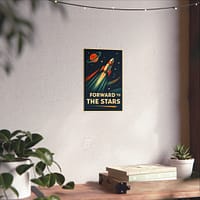 308408521393162551_2048.jpeg Forward to the Stars – LUNE Original – Space Age Poster Print