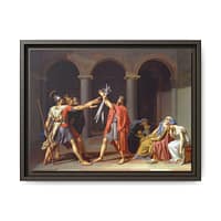 3093236241259308702_2048.jpeg Oath of the Horatii – Jacques-Louis David (1784) – Classical Framed Canvas Print