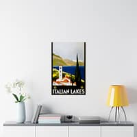 3162138378305040919_2048.jpeg Italian Lakes – ENIT Italian National Tourist Board (c. 1930) – Vintage Travel Poster Print