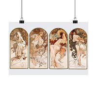 3288548577051895863_2048.jpeg The Seasons - Alphonse Mucha (1897) - Art Nouveau Poster Print