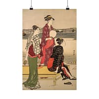 3319548992156547033_2048.jpeg Evening on the Banks of the Sumida River - Torii Kiyonaga (c. 1784-85) - Japanese Woodblock Poster Print