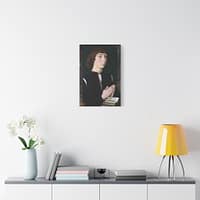3444932945186109625_2048.jpeg Portrait of a Young Man at Prayer – Hans Memling (c. 1485-1490) – Renaissance Canvas Print