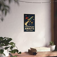 3461258569715855421_2048.jpeg Tomorrowland Awaits, Space & Beyond – LUNE Original – Space Age Poster Print