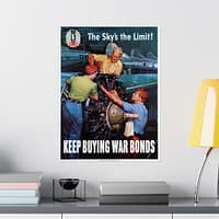 3576383573835330380_2048.jpeg 6th War Loan - The Sky's the Limit! Keep Buying War Bonds - Courtney Allen (1944) - Patriotic WWII Poster Print