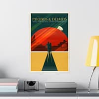 3878526557242213625_2048.jpeg Phobos and Deimos - Take a Space-Age Cruise Aboard the Moons of Mars - NASA Travel Ad (2015) - Space Age Poster Print
