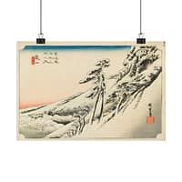 4045340949035141465_2048.jpeg Kameyama, Clear Weather After Snow - Utagawa Hiroshige (c. 1832-33) - Japanese Woodblock Poster Print