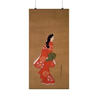 4140362176513789445_2048.jpeg Beauty Looking Back - Hishikawa Moronobu (c. 17th century) - Japanese Woodblock Poster Print