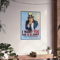 4185665139991193249_2048.jpeg I Want You for U.S. Army (Blue Variant) - James Montgomery Flagg (1917) - Patriotic WWI Poster Print