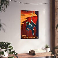 4384558700457209271_2048.jpeg Mars Explorers Wanted – NASA Recruitment Ad – Space Age Poster Print