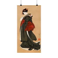 4504891150616944598_2048.jpeg Woman Holding a Fan - Katsushika Hokusai (c. 1810-1811) - Japanese Woodblock Poster Print