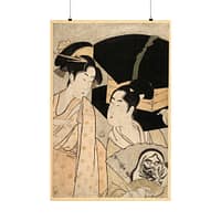 4954093577060281066_2048.jpeg Woman and Fan Vendor - Kitagawa Utamaro (c. 1790s) - Japanese Woodblock Poster Print