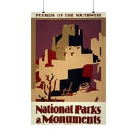 495601409661004444_2048.jpeg Pueblos of the Southwest: National Parks & Monuments – Works Progress Administration (c. 1930s) – Vintage Travel Poster Print
