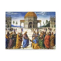 5222344831083812196_2048.jpeg Christ Giving the Keys to St. Peter – Pietro Perugino (c. 1481-1482) – Renaissance Canvas Print