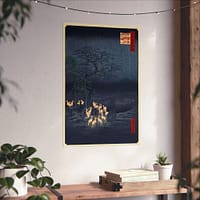 5236186013366586055_2048.jpeg Fox Fires on New Year's Eve at the Garment Nettle Tree at Oji - Utagawa Hiroshige (1857) - Japanese Woodblock Poster Print