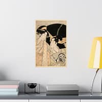 5620142448666933885_2048.jpeg Woman and Fan Vendor - Kitagawa Utamaro (c. 1790s) - Japanese Woodblock Poster Print