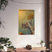 5772839921036982600_2048.jpeg Technicians Wanted – NASA Recruitment Ad – Space Age Poster Print