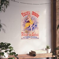 5888819257444380550_2048.jpeg Folies Bergère, Fleur de Lotus – Jules Chéret (1893) – Art Nouveau Poster Print