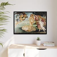 5942651840904174109_2048.jpeg The Birth of Venus – Sandro Botticelli (c. 1485-1486) – Renaissance Framed Canvas Print