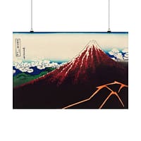 6143842064947208315_2048.jpeg Thunderstorm Beneath the Summit (Sanka Hakuu, Black Fuji) - Katsushika Hokusai (c. 1830-32) - Japanese Woodblock Poster Print