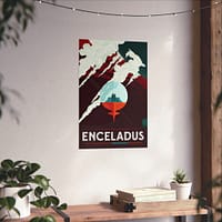 6222541892341363094_2048.jpeg Visit Beautiful Southern Enceladus - NASA Travel Ad (2016) - Space Age Poster Print