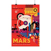 6731795174105173400_2048.jpeg Mars - Multiple Tours Available - NASA Travel Ad (2018) - Space Age Poster Print