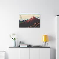 6748201169204974557_2048.jpeg Thunderstorm Beneath the Summit (Sanka Hakuu, Black Fuji) - Katsushika Hokusai (c. 1830-32) - Japanese Woodblock Canvas Print
