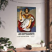 6789002073034977286_2048.jpeg The Sword is Drawn, the Navy Upholds it! - Kenyon Cox (1917) - Patriotic WWI Poster Print
