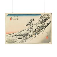 6973168793018551983_2048.jpeg Kameyama, Clear Weather After Snow - Utagawa Hiroshige (c. 1832-33) - Japanese Woodblock Poster Print