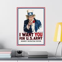 6988153481818950342_2048-1.jpeg I Want You for U.S. Army - James Montgomery Flagg (1917) - Patriotic WWI Poster Print