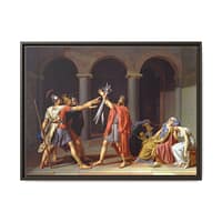 7084138834287249215_2048.jpeg Oath of the Horatii – Jacques-Louis David (1784) – Classical Framed Canvas Print