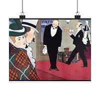 7147178911296621347_2048.jpeg Man and Woman and Two Waiters - Johann Georg van Caspel (1900) - Art Nouveau Poster Print