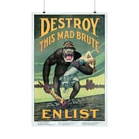 7307255666360054204_2048.jpeg Destroy this Mad Brute - Enlist - Harry Ryle Hopps (1917) - Patriotic WWI Poster Print