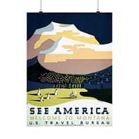7390371233985381739_2048.jpeg See America: Welcome to Montana – Works Progress Administration (c. 1930s) – Vintage Travel Poster Print