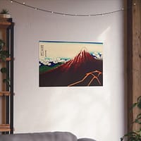 7430713566812535937_2048.jpeg Thunderstorm Beneath the Summit (Sanka Hakuu, Black Fuji) - Katsushika Hokusai (c. 1830-32) - Japanese Woodblock Poster Print