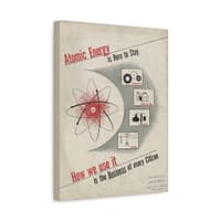 7558851738902506811_2048.jpeg Atomic Energy Is Here to Stay – U.S. Government (c. 1950s) – Atomic Age Canvas Print