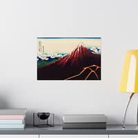 7717451969266417124_2048.jpeg Thunderstorm Beneath the Summit (Sanka Hakuu, Black Fuji) - Katsushika Hokusai (c. 1830-32) - Japanese Woodblock Poster Print