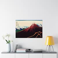 7724551044254389707_2048.jpeg Thunderstorm Beneath the Summit (Sanka Hakuu, Black Fuji) - Katsushika Hokusai (c. 1830-32) - Japanese Woodblock Poster Print