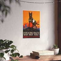 7724670754733037798_2048.jpeg Even a Dog Enlists, Why Not You - Mildred T. Moody (c. 1914-1916) - Patriotic WWI Poster Print