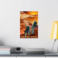 7902773580908404231_2048.jpeg Surveyors Wanted – NASA Recruitment Ad – Space Age Poster Print