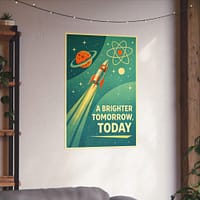 799293789391026515_2048.jpeg A Brighter Tomorrow, Today – LUNE Original – Atomic Age Poster Print