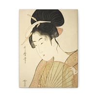8076270983107101048_2048.jpeg Woman Holding a Round Fan - Kitagawa Utamaro (c. 1792-1802) - Japanese Woodblock Canvas Print