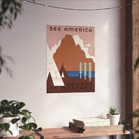 83726931436416222_2048.jpeg See America: Welcome to Montana – Works Progress Administration (c. 1930s) – Vintage Travel Poster Print