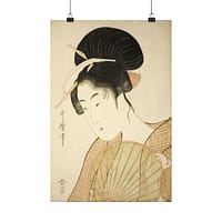 8574793353226126318_2048.jpeg Woman Holding a Round Fan - Kitagawa Utamaro (c. 1792-1802) - Japanese Woodblock Poster Print