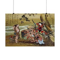 8615203629790513452_2048.jpeg Tametomo and the inhabitants of Onoshima Island – Katsushika Hokusai (1811) – Japanese Woodblock Poster Print