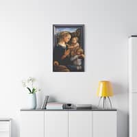 872705732814741377_2048.jpeg Madonna and Child with Two Angels – Fra Filippo Lippi (c. 1465) – Renaissance Canvas Print