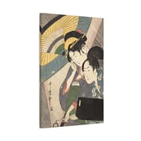 8737129011401918738_2048.jpeg Geisha and Attendant on a Rainy Night – Kitagawa Utamaro (c. 1797) – Japanese Woodblock Canvas Print