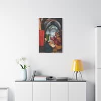 8776051218311533240_2048.jpeg Isenheim Altarpiece (Annunciation panel) – Matthias Grünewald (c. 1512-1516) – Renaissance Canvas Print