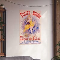 8863117324005864582_2048.jpeg Folies Bergère, Fleur de Lotus – Jules Chéret (1893) – Art Nouveau Poster Print